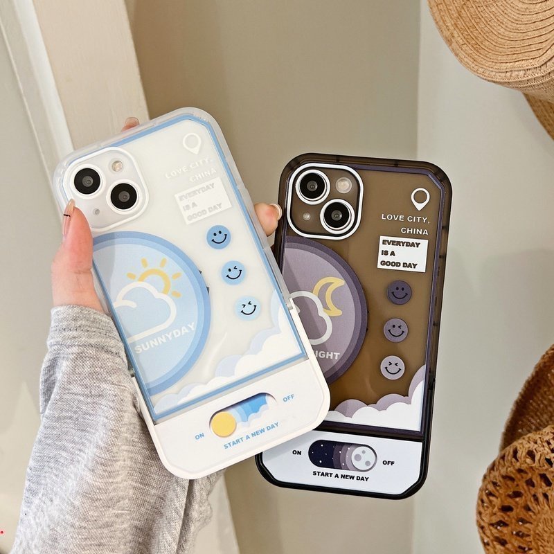 Ốp Điện Thoại Dẻo Họa Tiết Hoạt Hình Dễ Thương Kèm Giá Đỡ Tàng Hình Cho IPhone 11 Pro Max 13 Pro Max 12 Pro Max Xs Max X Xr 6 7 8 Plus