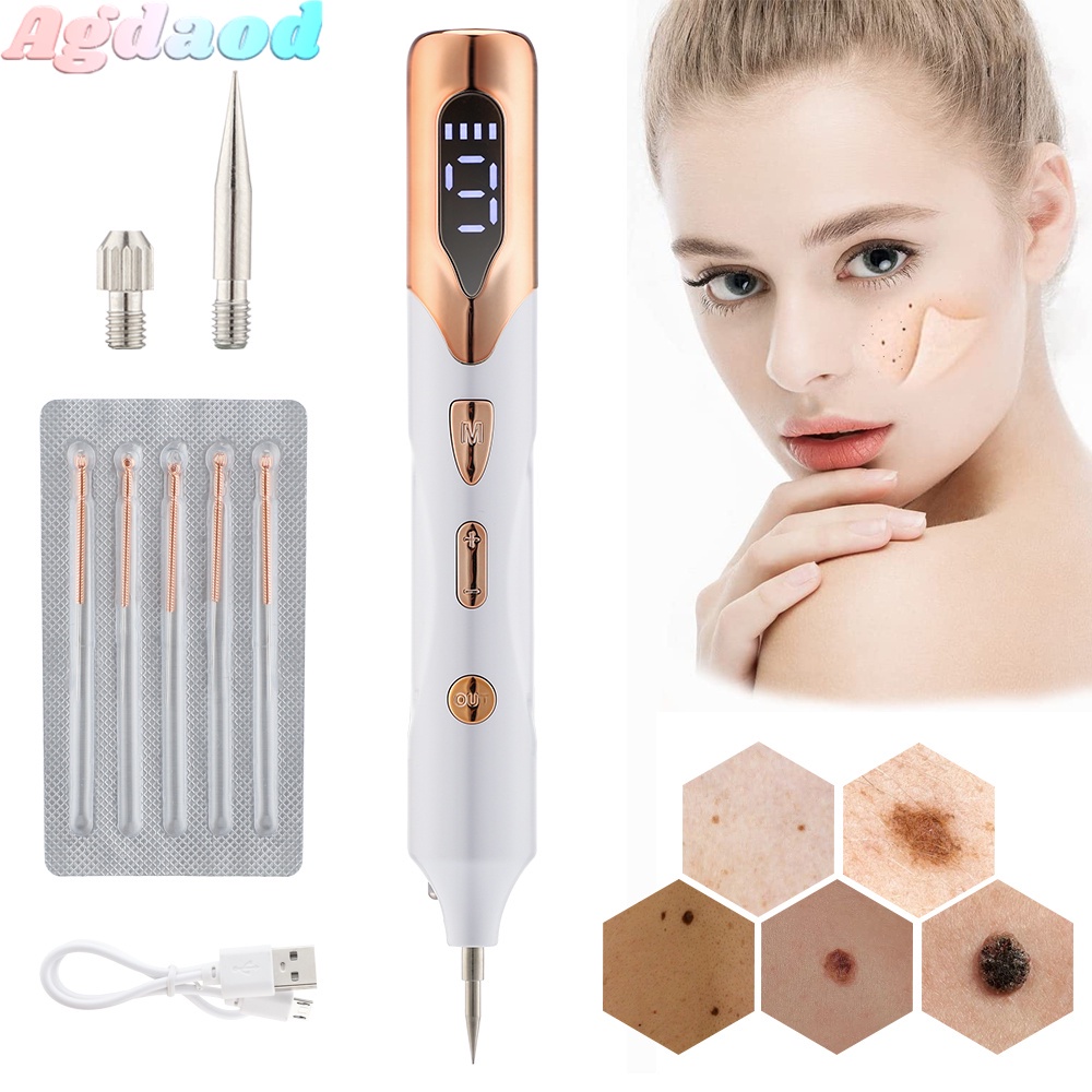 Máy Đốt Nốt Ruồi, Bút Laser 9 Bánh Răng Loại Bỏ Nốt Ruồi Tàn Nhang Hình Xăm Đa Năng Có Đèn LED Xanh Dương