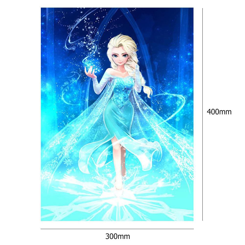 Bộ tranh đính đá tự hoàn thành hình công chúa Elsa xinh xắn