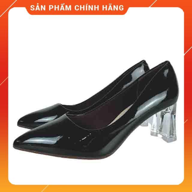 Giày cao gót nữ 7 phân đế vuông S36410 da bóng. Gót cách điệu thời trang 2020-2021 i1