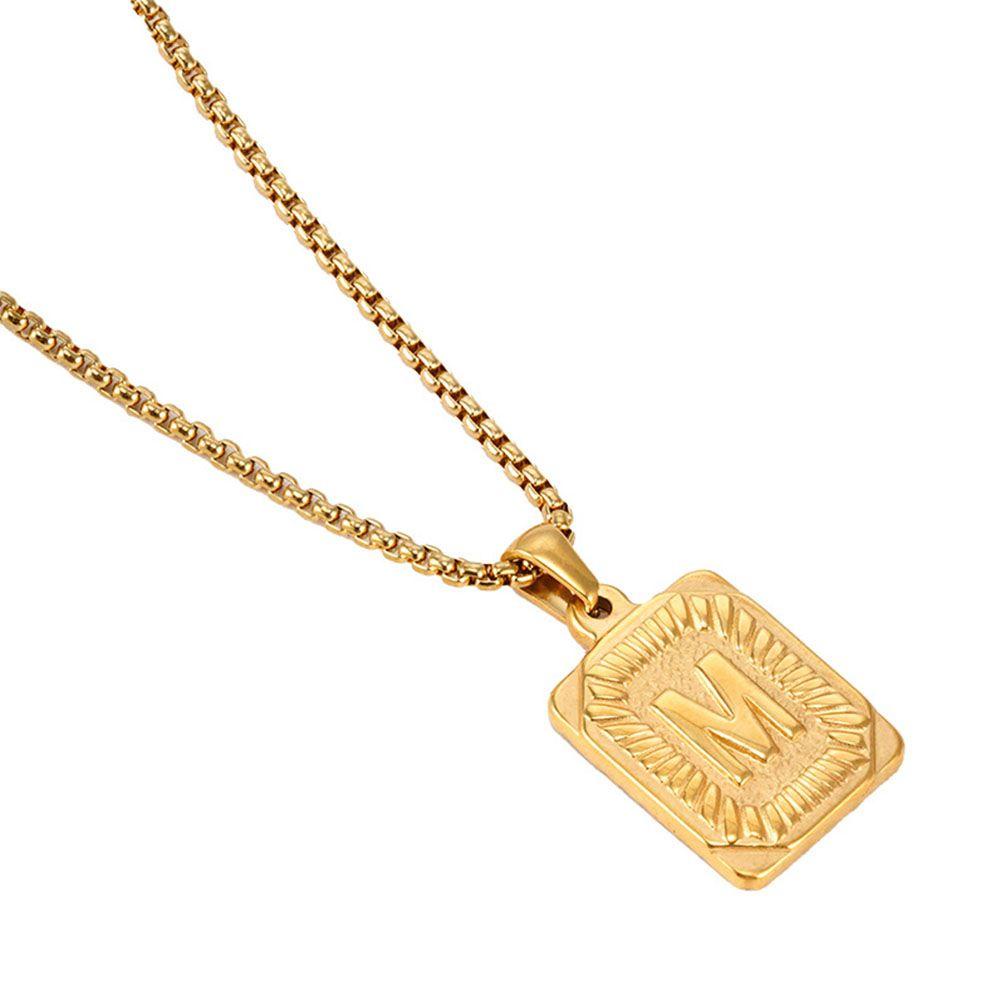 Rowans 14K Rắn|Dây ChuyềN HợP Kim HìNh 26 Chữ CáI