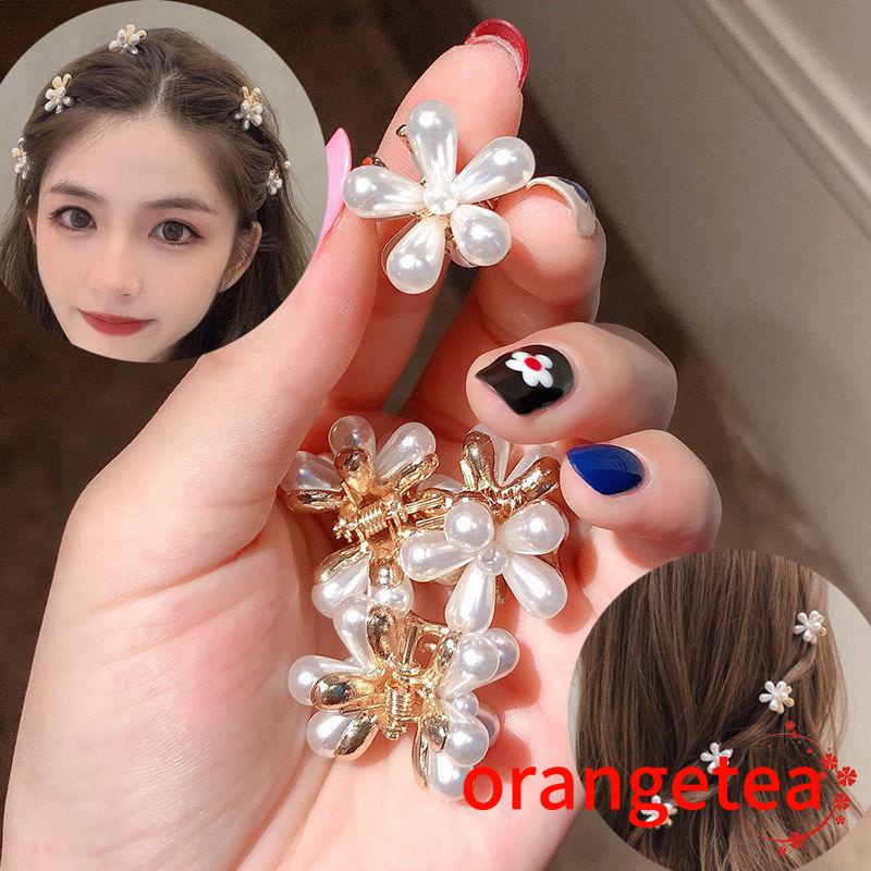 Kẹp tóc hình bông hoa bằng ngọc trai giả thời trang xinh xắn cho nữ