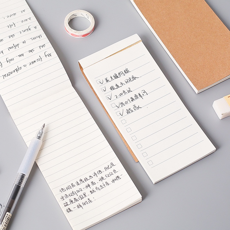 Giấy Ghi Chú Kẻ Sọc Ngang Bằng Da Bò Không Dính