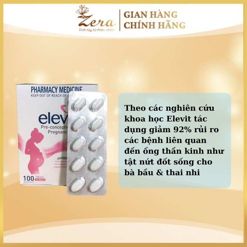 Viên uống Elevit – vitamin cho bà bầu 100 viên của Úc