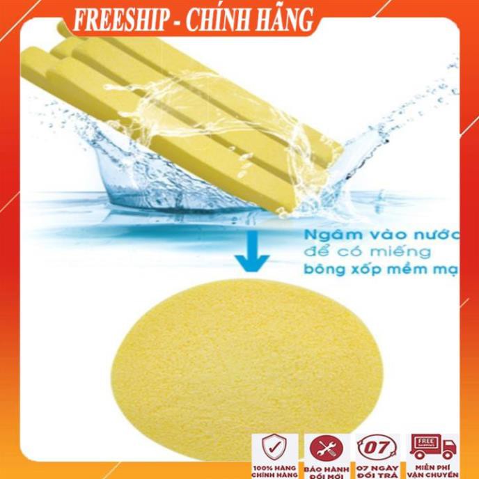 [FreeShip - HÀNG CHÍNH HÃNG] Sét 10 miếng mút bọt biển rửa mặt nén sidumi/Bông rửa mặt siêu sạch giúp tẩy tế bào chết