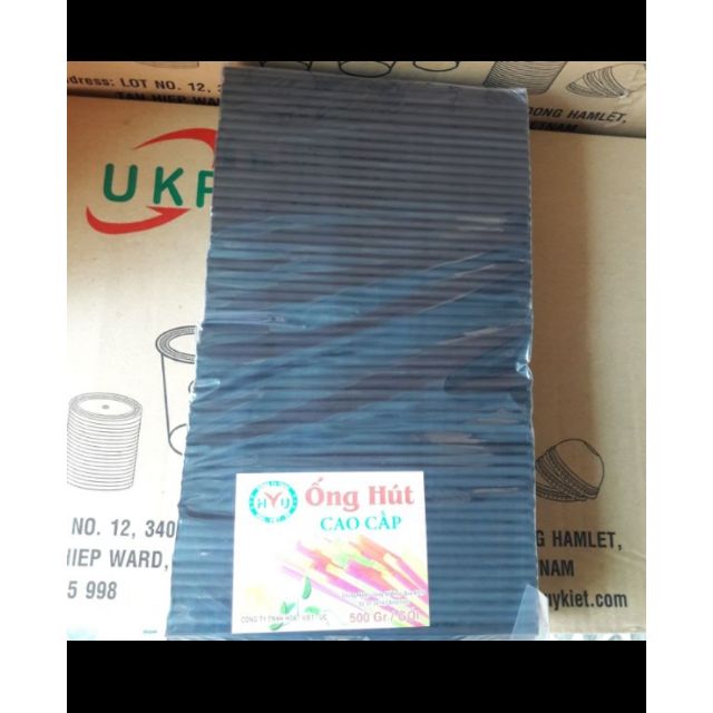 Ống hút đen phi 8 cao cấp - Bịch 500 gram