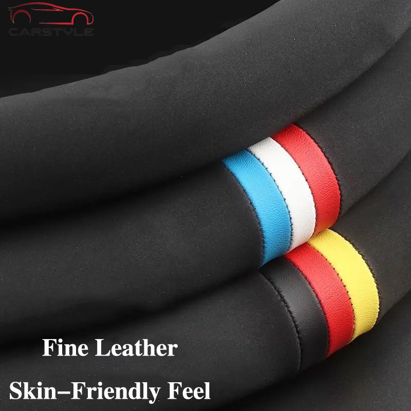 Vỏ Bọc Vô Lăng Xe Hơi Bằng Da Thoáng Khí Cho Suzuki Swift Grand Vitara Jimny Ertiga SX4 Alto Ciaz Dzire APV S-Cross XL7 Ignis Alivio Kizashi Cire 2018 2021