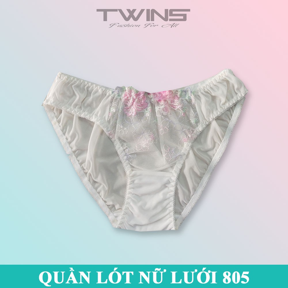 Quần lót ren sexy phối lưới cao cấp Beautiful 805 mềm mại xuyên thấu gợi cảm thoáng mát size từ 50kg-60kg