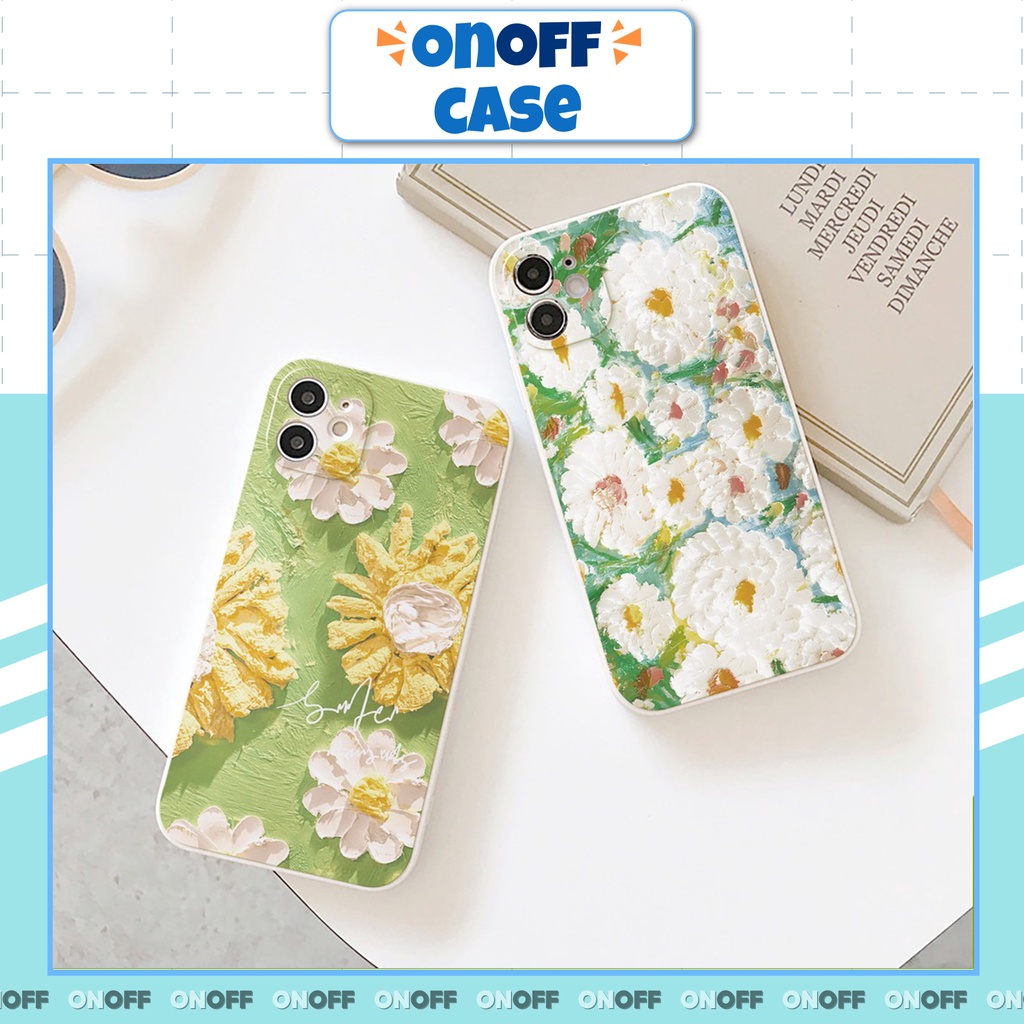 Ốp Lưng Iphone Cạnh Vuông Pearl Daisy 6/6plus/6s/6splus/7/7plus/8/8plus/x/xr/xs/11/12/13/pro/promax - ONOFF Shop