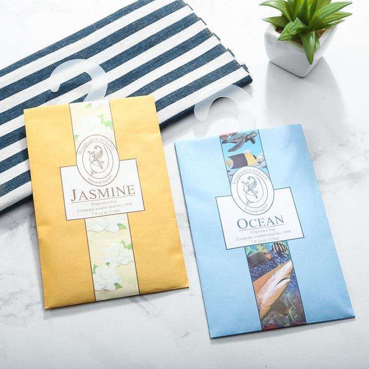 Túi thơm treo tủ quần áo giày dép hương thảo mộc mẫu mới vỏ màu (FB02)