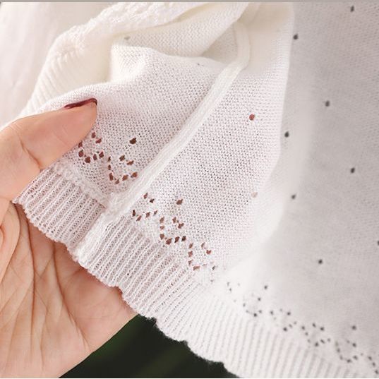 Áo Khoác Dệt Kim Mỏng Chống Nắng Phong Cách Xuân Hè Cho Bé Gái