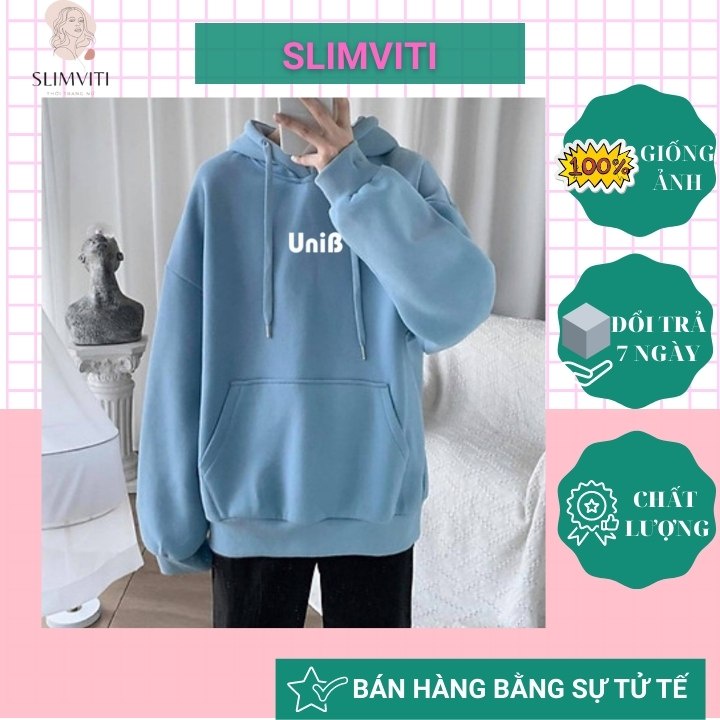 Áo hoodie form rộng nam nữ có dây kéo cute SLIMVITI KNN29 | BigBuy360 - bigbuy360.vn