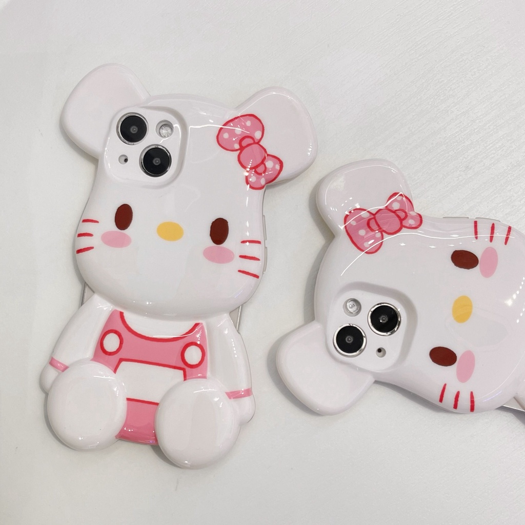 Ốp Điện Thoại tpu Họa Tiết Hello Kitty 3D Dễ Thương Cho iphone x/xs max 11 proamx 12 proamx 13 proamx