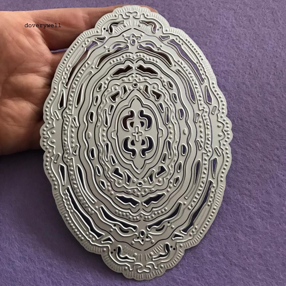 Set khuôn cắt giấy trang trí DIY hình oval tính tế đẹp mắt