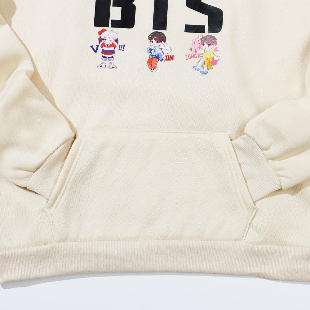 Áo Hoodie Polyester Thoáng Khí In Hình BORAG BTS