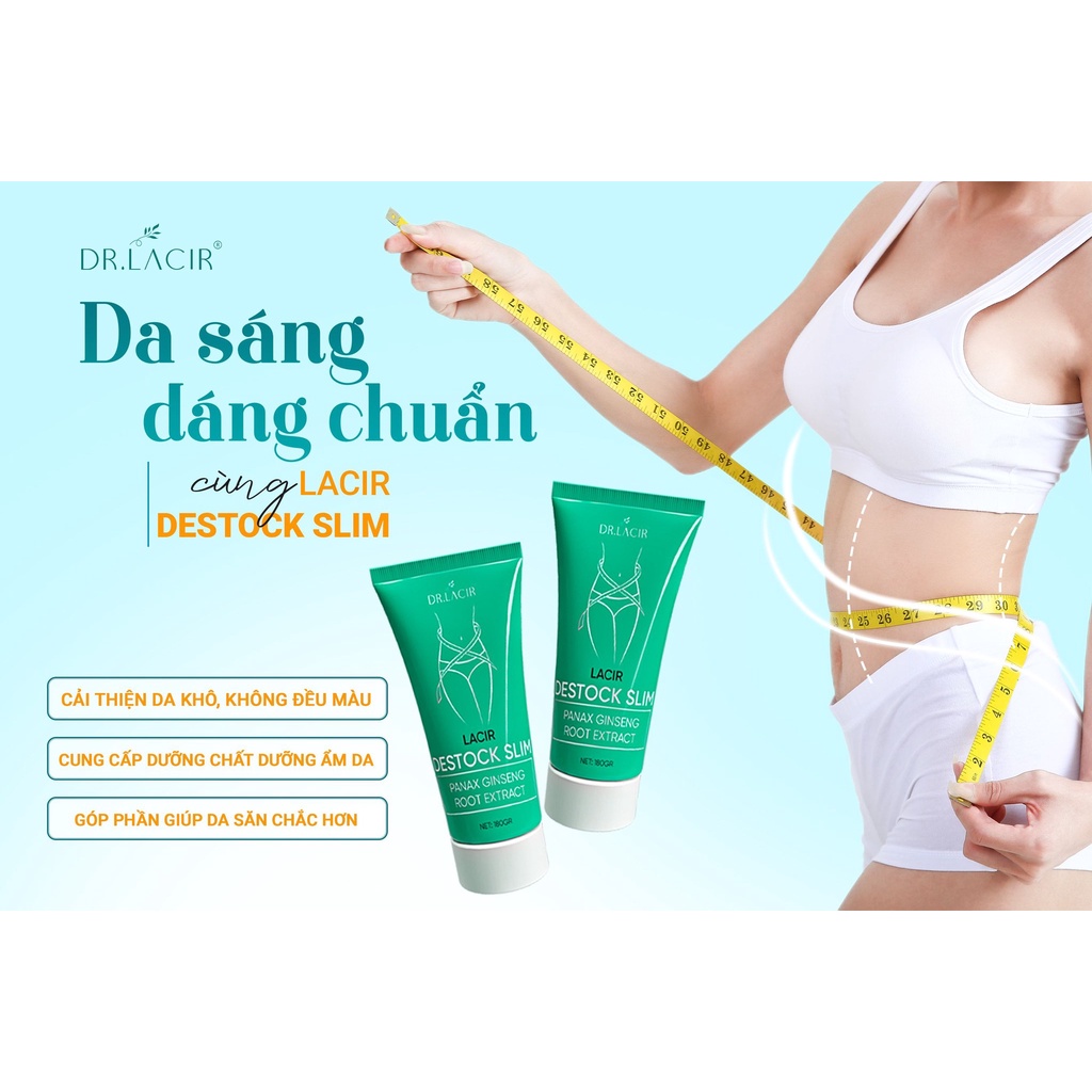 Kem Tan Mỡ Drlacir - DrSlim , hộp 180g, hỗ trợ giảm số đo các vòng trên cơ thể