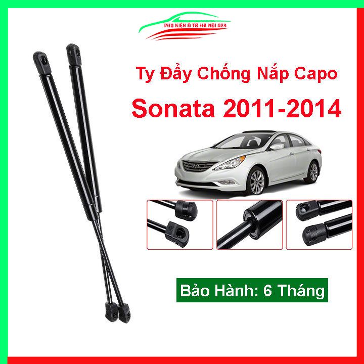 Bộ ty thủy lực ben hơi chống nắp capo Sonata 2011-2014 tự động kèm phụ kiện lắp