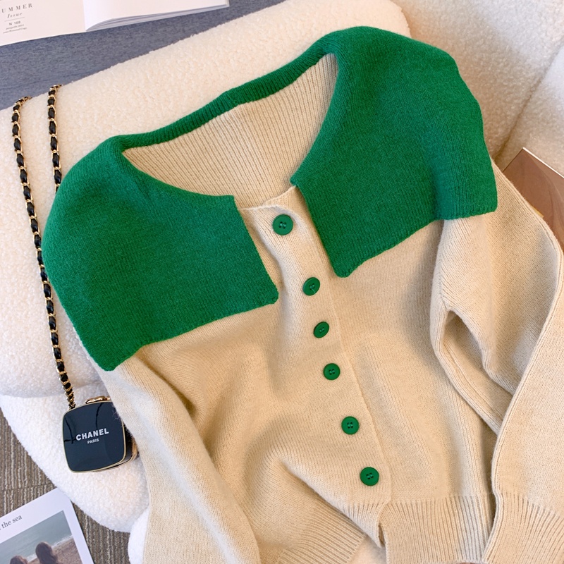 Áo Khoác Cardigan Dệt Kim Cổ Thủy Thủ Form Rộng Thời Trang Cho Nữ  tao bao