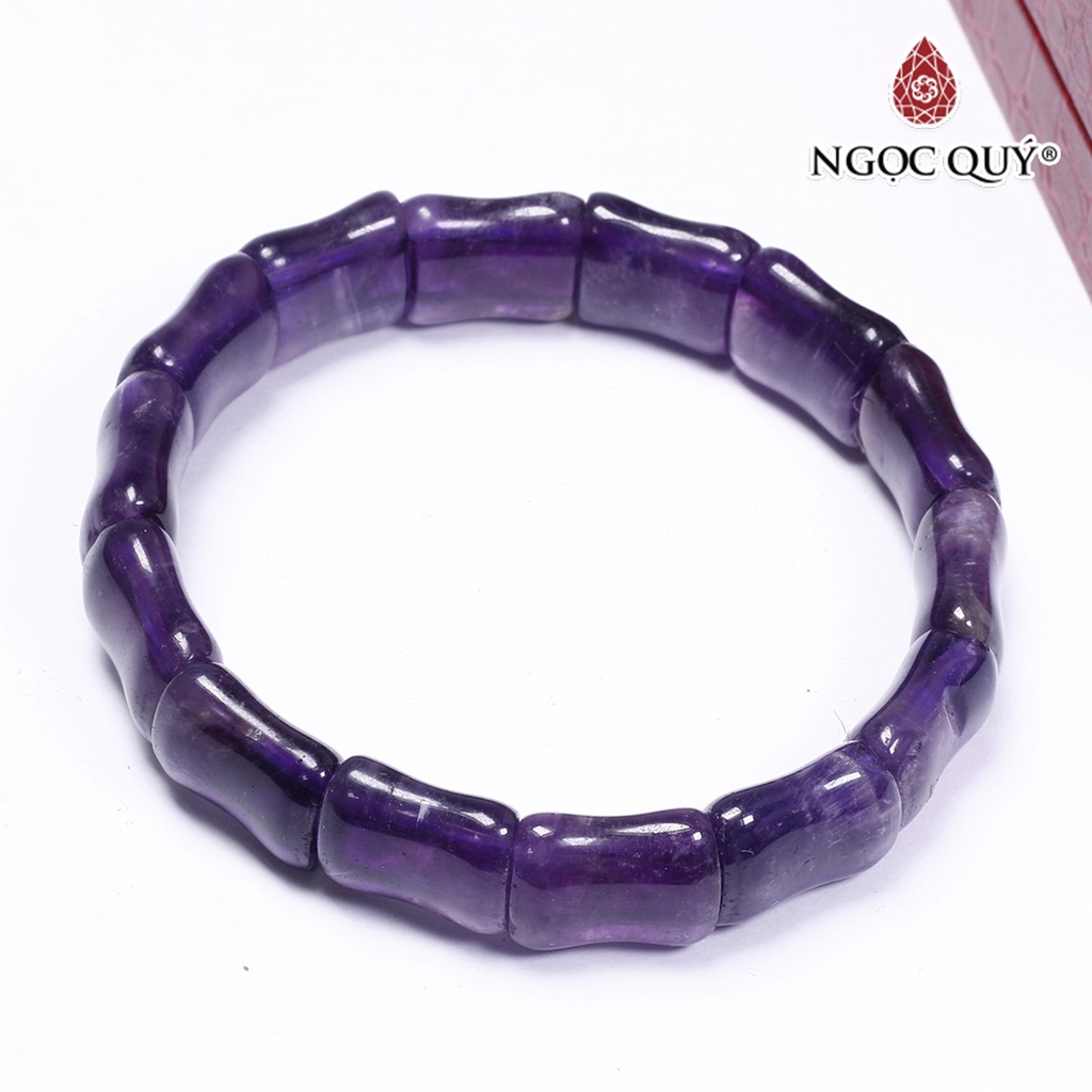Vòng tay đá TA tím đốt trúc - Ngọc Quý