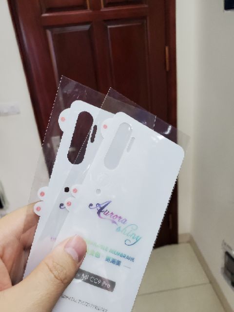 Dán mặt lưng PPF cho Xiaomi Mi Note 10 / 10 Pro / CC9 Pro cao cấp chống xước nhẹ tự phục hồi vết xước