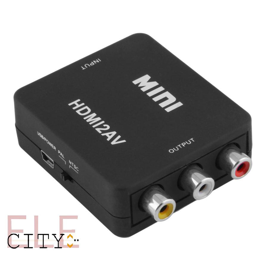 Bộ Chuyển Đổi Âm Thanh / Video 107ele Mini 1080p Hdmi Sang Rca Av Cvbs Cho Hdtv