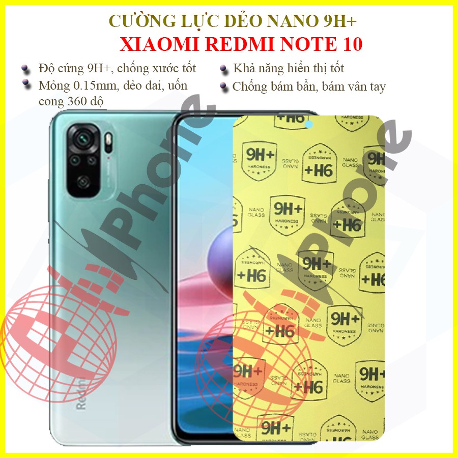 Dán cường lực dẻo nano trong hoặc nhám cho Xiaomi Redmi Note 10 4G