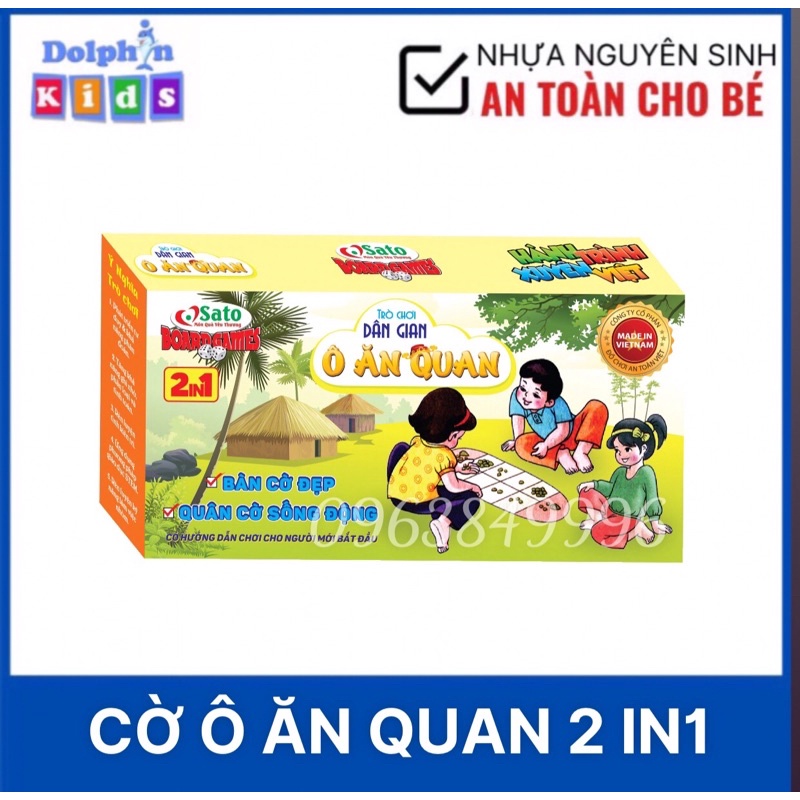 Trò Chơi Dân Gian CỜ Ô ĂN QUAN 2 in1 Sato Cho Bé