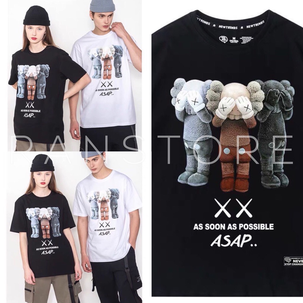 Áo thun unisex 3 gấu XX dáng rộng tay lỡ thời trang hàn quốc/ Áo phông ngắn tay nam nữ dáng suông ulzzang_ranstore