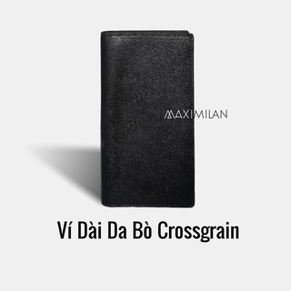 Ví Dài Crossgrain Đen Khóa Kéo YKK