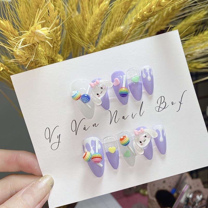 Nail box kẹo thỏ nhiều màu