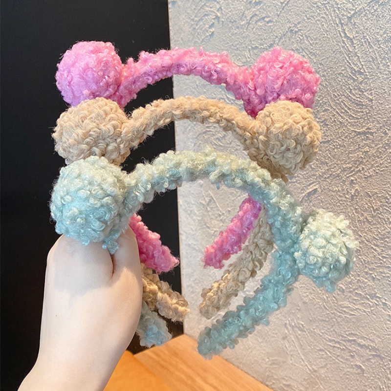 Băng đô lông nhung dễ thương phong cách Hàn Quốc rửa mặt