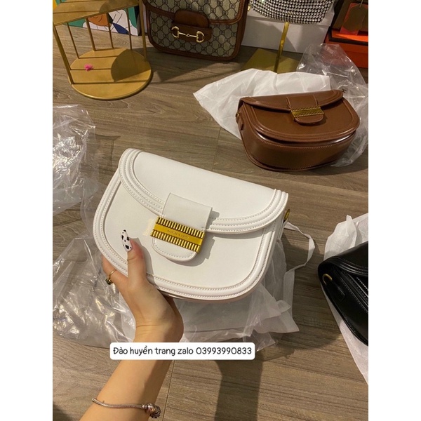Túi cnk bầu dây bản to đeo chéo,khoá đồng dập logo