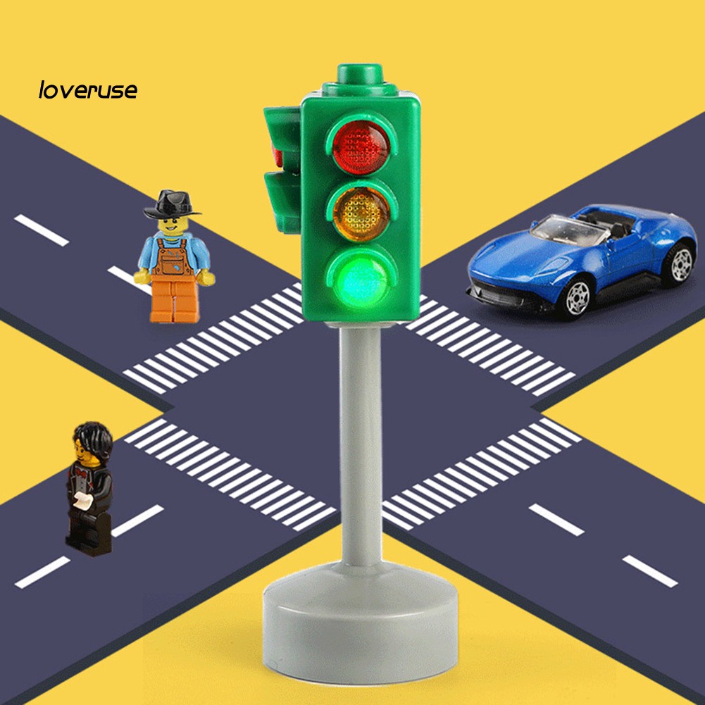 Bộ đồ chơi đèn giao thông mini có đèn led