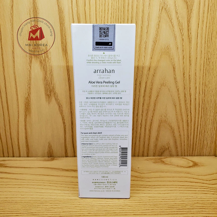 Tẩy tế bào chết Arrahan trái cây Hàn Quốc 180ml