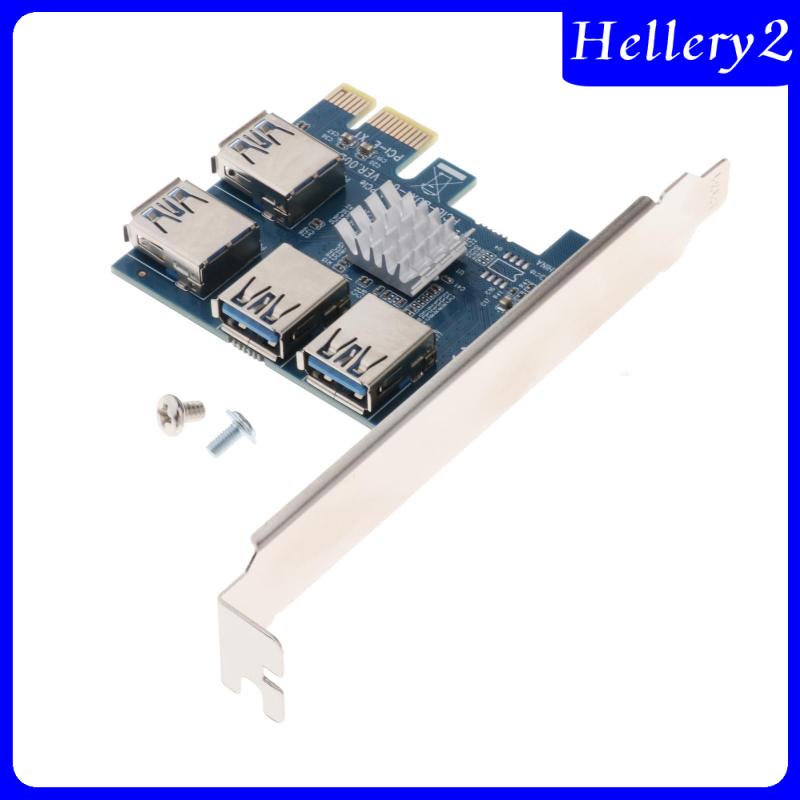 [HELLERY2] PCIE PCI-E 1 to 4 External PCI Express 16X Slots Riser Card Adapter Card