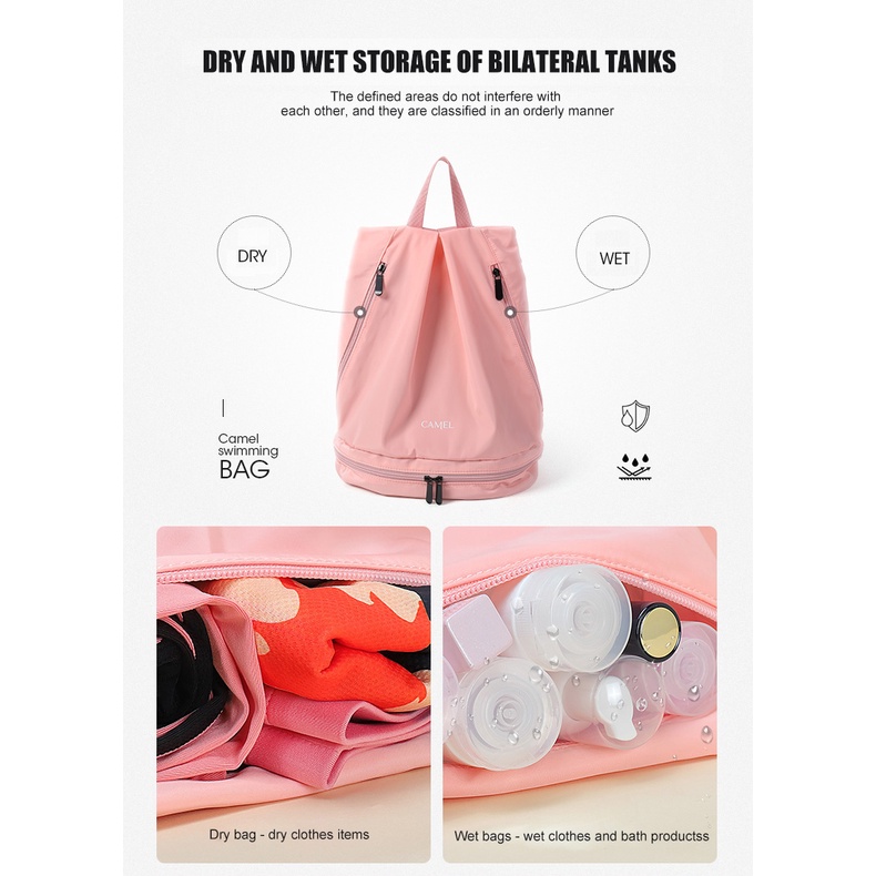 CAMEL CROWN Túi Thể Thao Chống Thấm Nước Tiện Lợi Dành Cho Nam Và Nữ