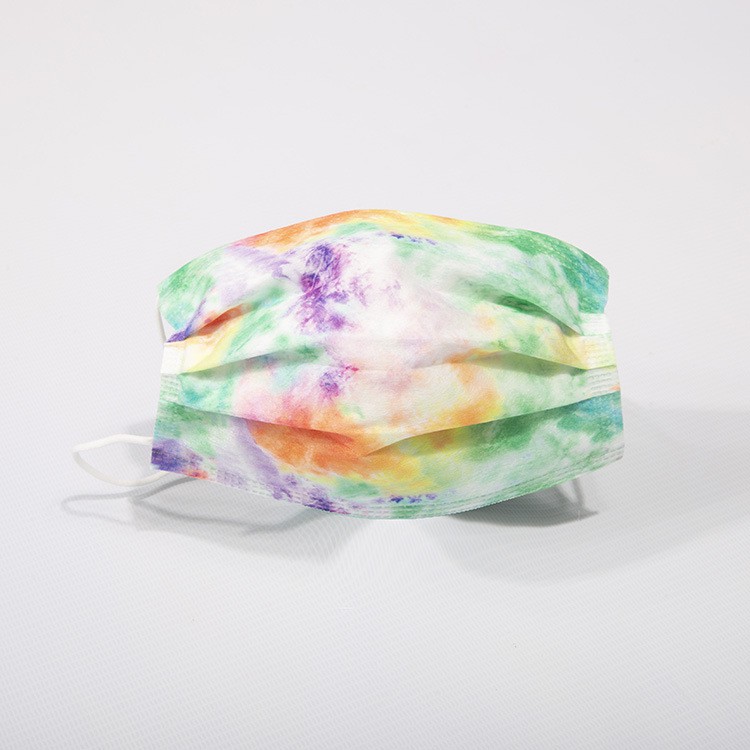 Khẩu trang y tế Tie-Dye nghệ thuật Hội họa loại 3 lớp dùng 1 lần (có thể mua lẻ 1 cái)