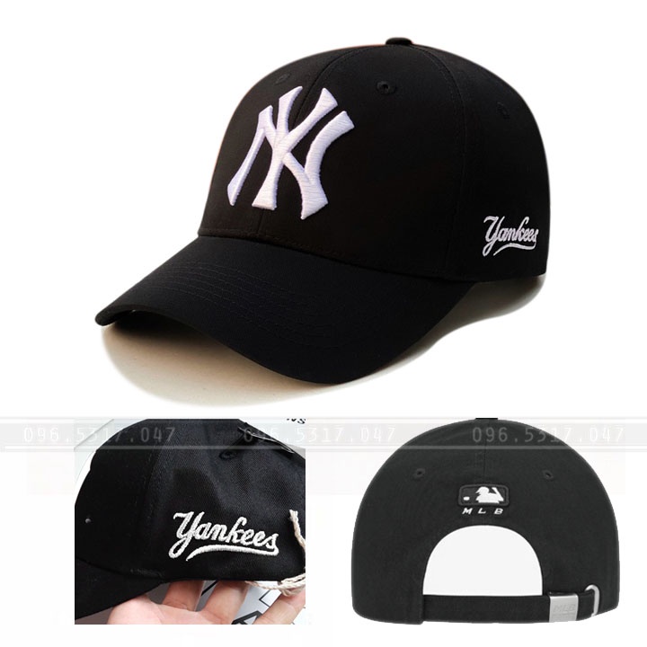 Mũ Nón NY LA MLB , Chất Vải Poly Cotton Thắm Hút Mồ Hôi, Logo Thêu Nổi
