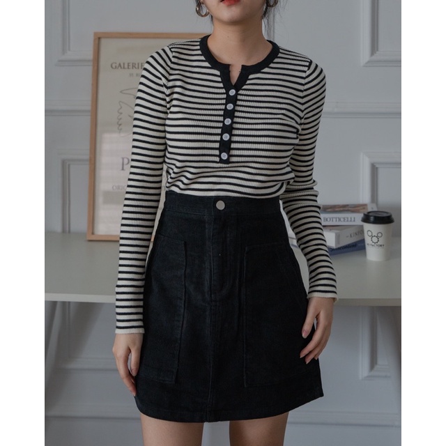 Áo len tăm tay dài kẻ ngang  Comic 103347 | BigBuy360 - bigbuy360.vn