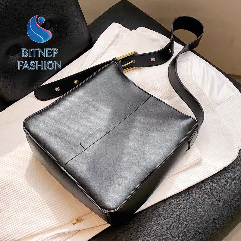 Túi tote da đeo chéo BITNEP FASHION đi học đi làm,dây đeo có nấc tuỳ chỉnh hàng da dày dặn DT001