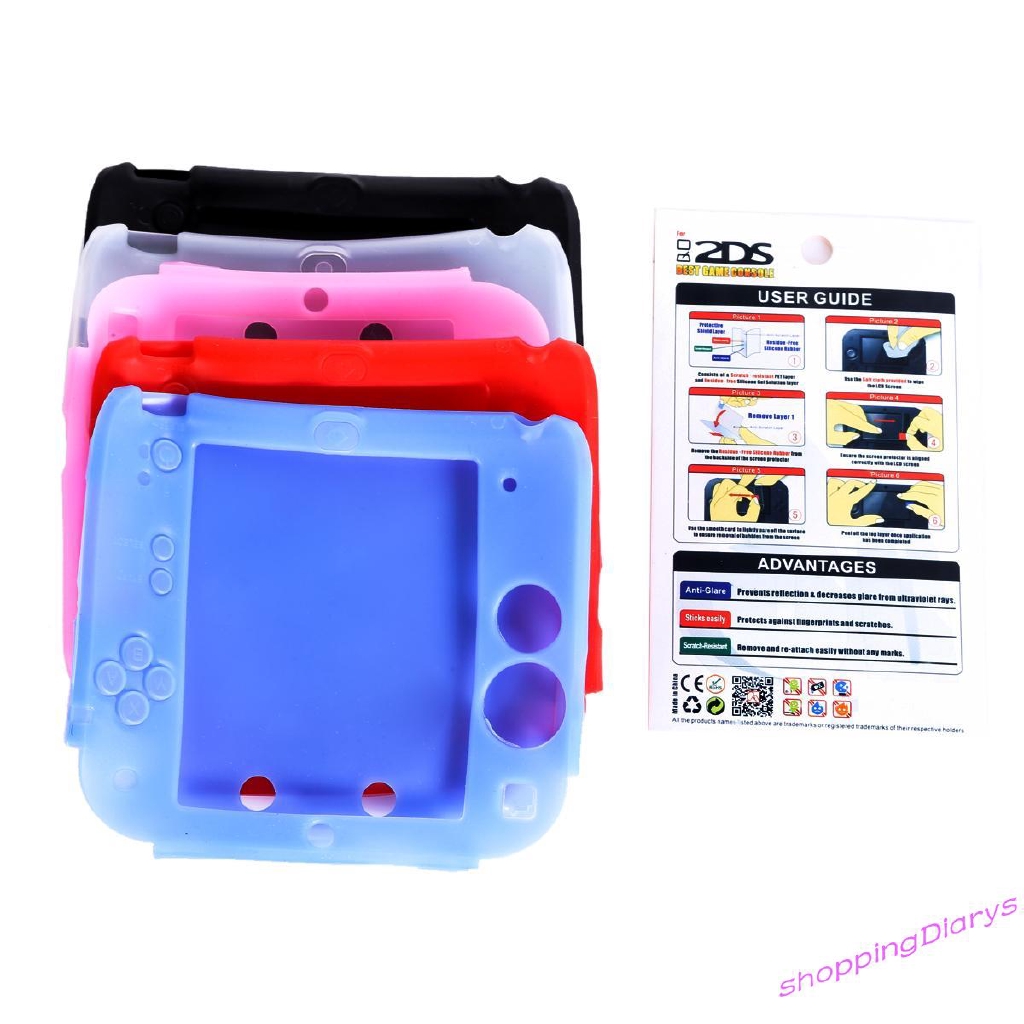 Mềm Ốp Lưng Silicon + Miếng Dán Màn Hình Trong Suốt Cho Nintendo 2ds