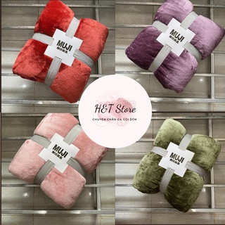 Chăn nhung tuyết Muji cao cấp siêu mềm mịn- Khối lượng 1,8kg kích thước 2mx2m3
