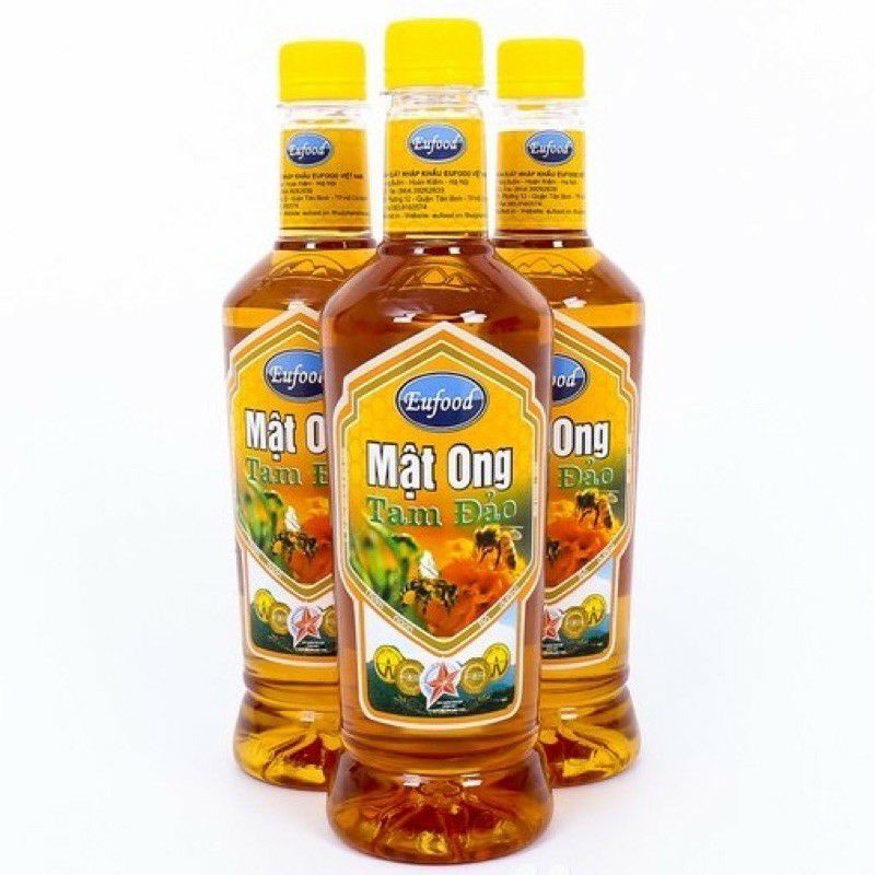 Mật ong Tam Đảo nhãn xanh Eufood- mật ong nguyên chất (650ml)