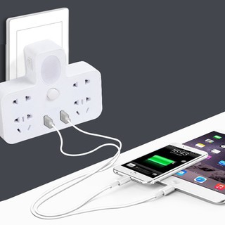 Ổ Cắm Điện Đa Năng Kèm Đèn Ngủ Và 2 Cổng Cắm USB