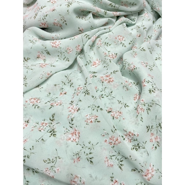 Vải voan Hàn hoa nhí