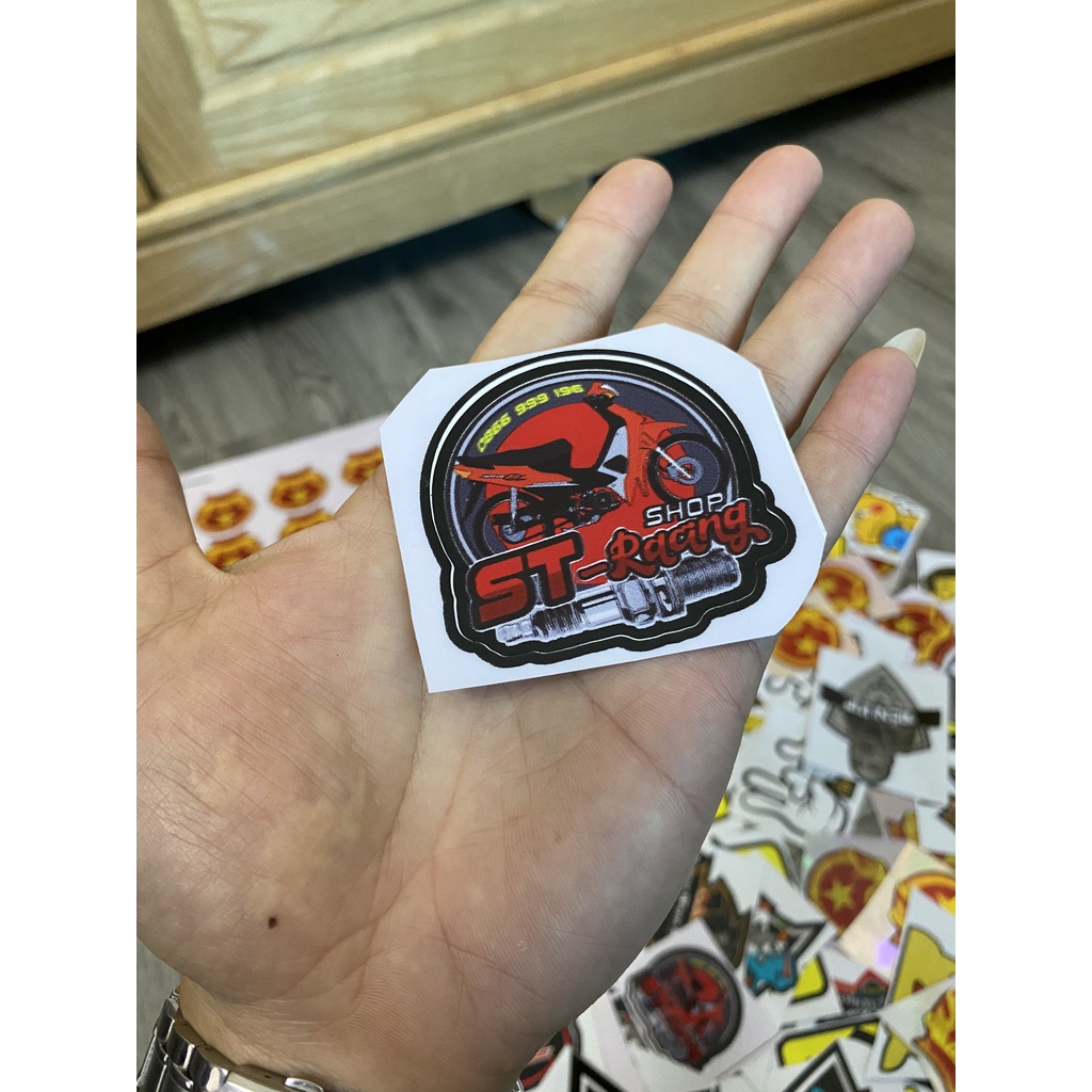 Tem Sticker ST SHOP - 3Lớp cao cấp chống bong phai màu !