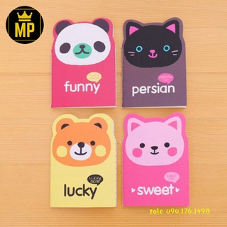 Sổ tay mini hình con vật cute