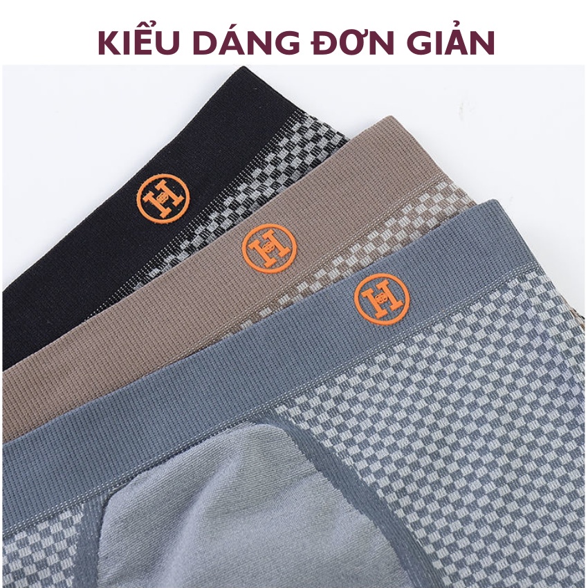 Hộp 3 quần lót nam cao cấp Freesize từ 45-80kg sịp đùi boxer vải cotton kháng khuẩn DOLMAN QL08