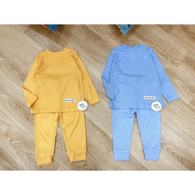 Bộ Dài Tay Thun Tăm Cổ 5 Phân Cho Bé