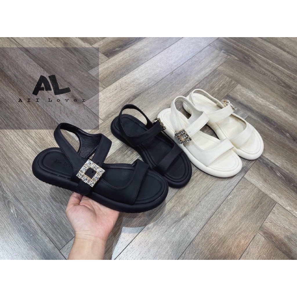 SANDAL NỮ ALI LOVER - GIÀY THỜI TRANG PHONG CÁCH BÁNH MÌ HAI QUAI NGANG ĐẾ BẰNG HIỆN ĐẠI - AS220744